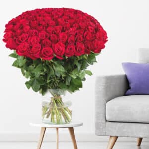 100 Rosen - Premium-Rosen Red Naomi (60cm)